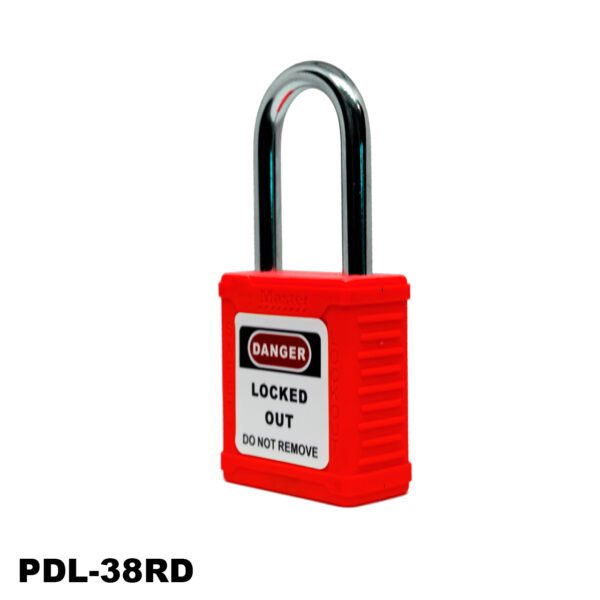 Candado no aislado de seguridad, 1 1/2", color rojo - LM.PDL-38RD100 - Imagen 4