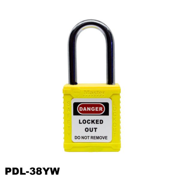Candado no aislado de seguridad, 1 1/2", color amarillo - LM.PDL-38YW102