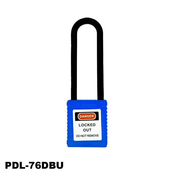 Candado aislado de seguridad, 3", color azul oscuro - LM.PDL-76DBU004