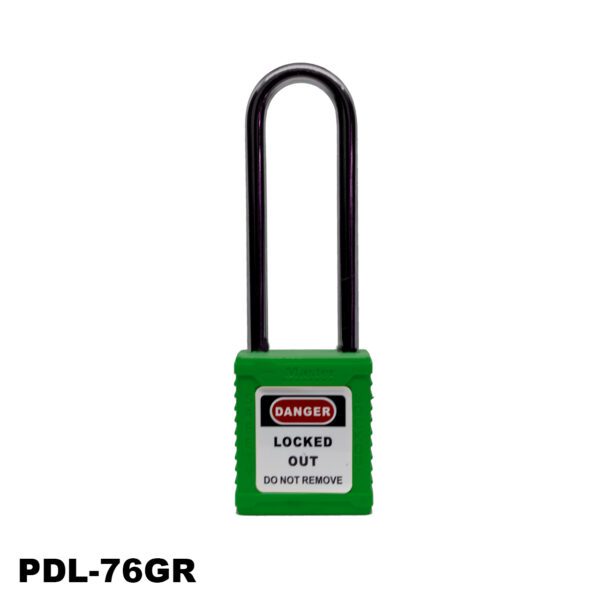 Candado no aislado de seguridad, 3", color verde - LM.PDL-76GR103