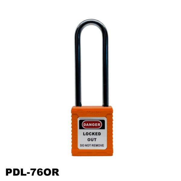 Candado de seguridad no aislado, 3", color naranaja, LM.PDL-76OR104
