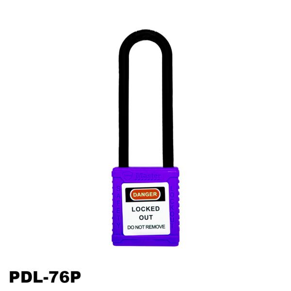 Candado aislado de seguridad, color morado - LM.PDL-76P007