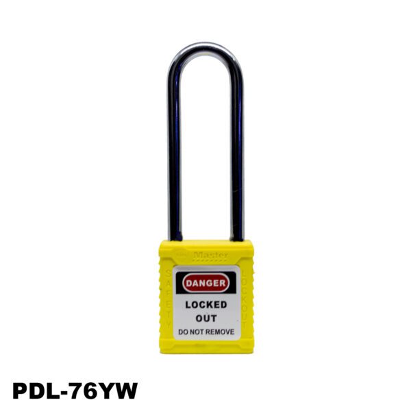 Candado no aislado de seguridad, 3", color amarillo - LM.PDL-76YW101