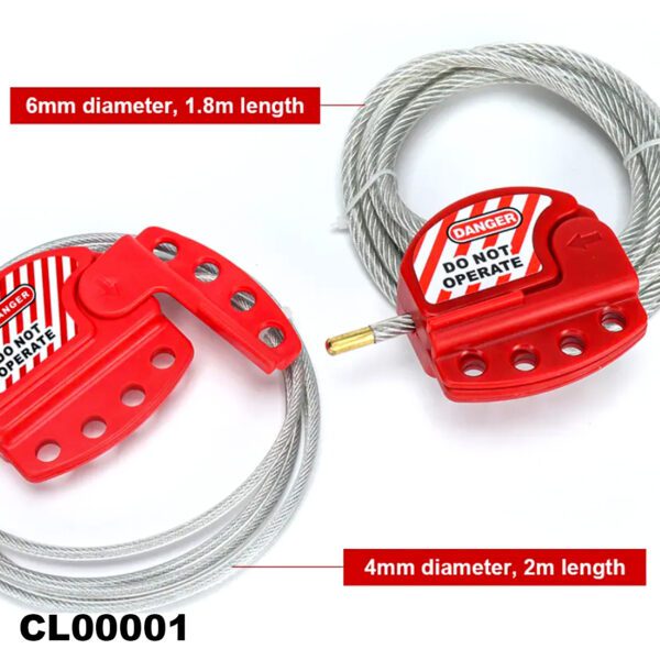 BLOQUEO DE CABLE AJUSTABLE DE ACERO INOXIDABLE, 4mmx1.8M - LM.CL00001 - Imagen 2