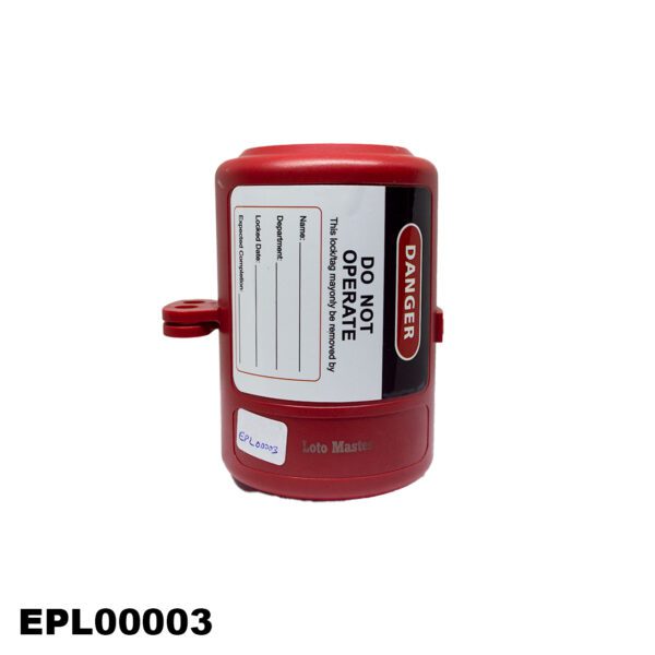 Bloqueo para enchufe con etiqueta 220 - 500V, 58x95x20mm - LM.EPL00003