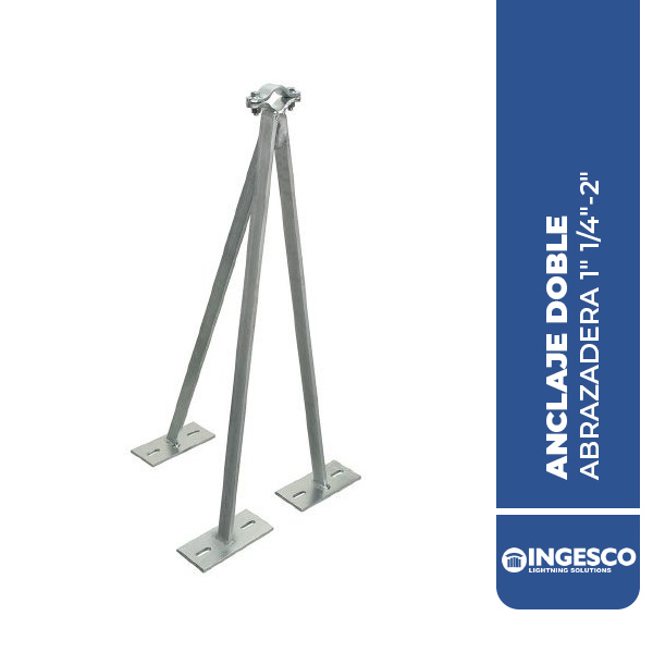 ANCLAJE DOBLE ABRAZADERA 1" 1/4"-2", INGESCO ING.112104