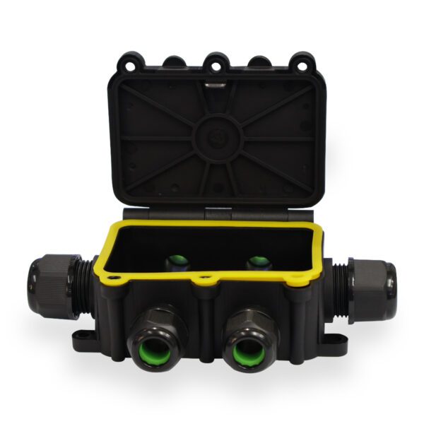 CAJA DE CONEXION IMPERMEABLE, EXTERIORES IP68 2 VÍAS, 4VÍAS LATERAL, RECTANGULAR  BM.JBS-1P-1P-2X2P-IP68