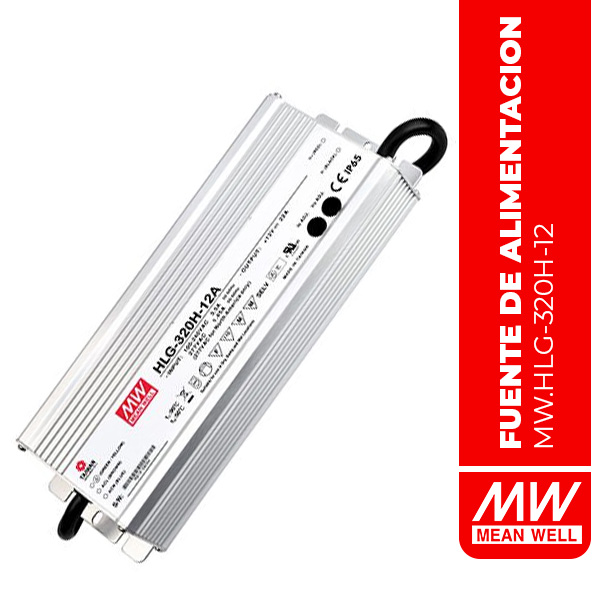 LED DRIVER 264W 12V 22A IP67 W/Cable - HLG-320H-12