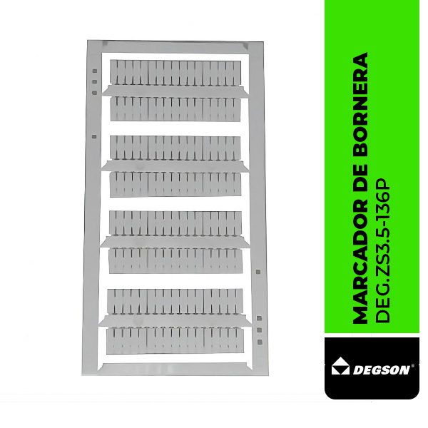 Marcador de borneras ZS3.5, 3.5MM - (ZS3.5-136P)