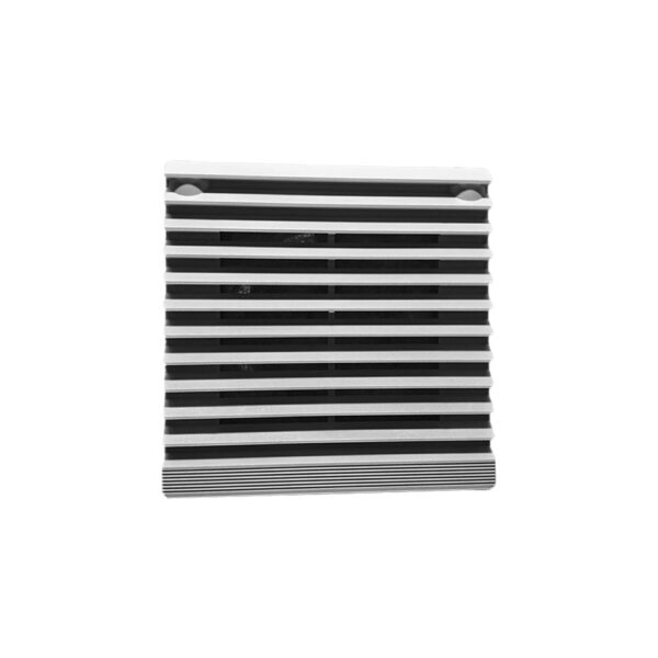 Ventilador c/ rejilla y filtro para tablero, 106x106mm 26m3/h 220VAC