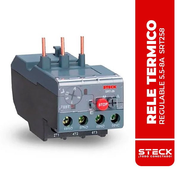STECK.SRT258 RELE DE SOBRECARGA TERMICO 5.5-8A 1Na+1Nc