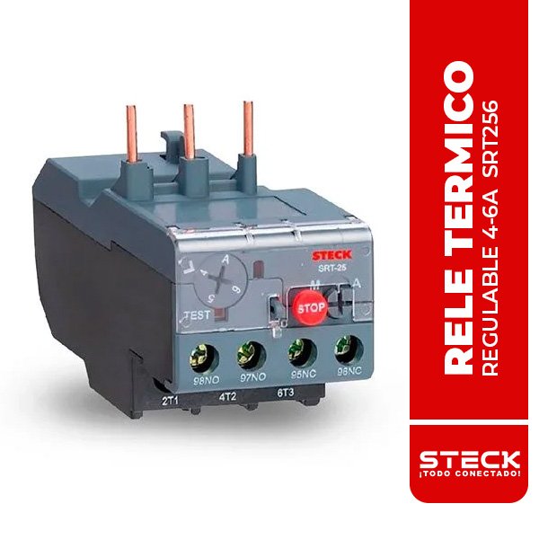 STECK.SRT256 RELE DE SOBRECARGA TERMICO 4-6A 1Na+1Nc
