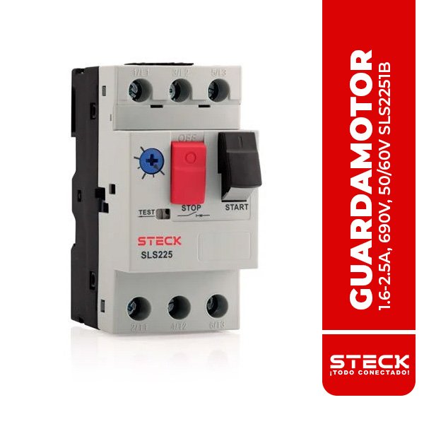 SLS2251B Guardamotor Magnetico 3P Reg. 1.6-2.5A 100Ka 400/415V