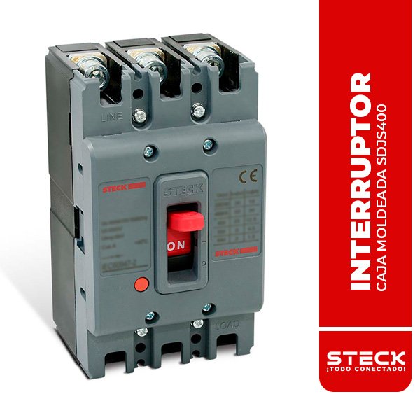 STECK.SDJS400 INTERRUPTOR CAJA MOLDEADA, 3X400A, 70/50/42KA EN 220/400/440V, IEC 60947, FRAME 400, 690V, STECK
