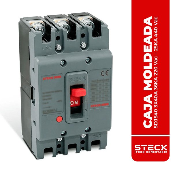CAJA MOLDEADA SDJS40 3X40A 36KA 220 Vac – 25KA 440 Vac
