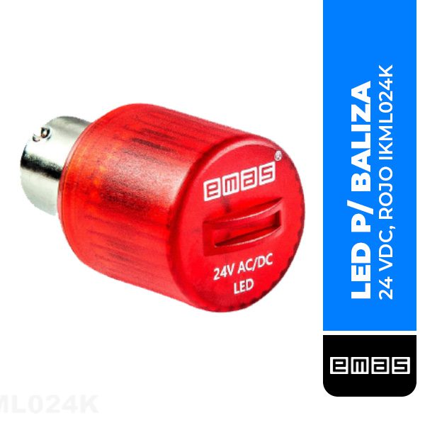 LED ROJO PARA BALIZA EMAS 24V AC/DC (IKML024K)