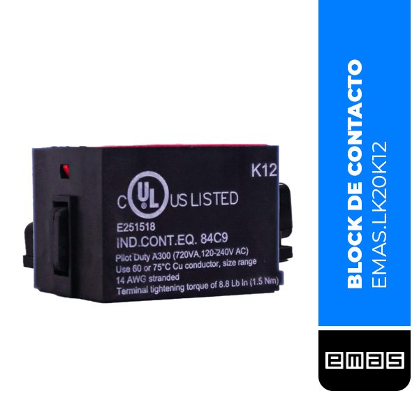 BLOCK DE CONTACTO PARA FINAL DE CARRERA DE ACCION RAPIDA, 2NC, (LK20K12)