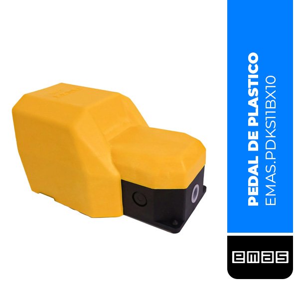 PEDAL DE PLASTICO AMARILLO UNICO 1NO+1NC CON PROTECCION DE PLASTICO SERIE PPK (PPKS11BX10)