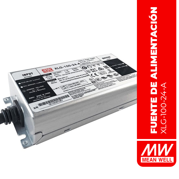 XLG-100-24-A - LED DE SUMINISTROS DE ENERGÍA (LED DRIVER) 100W 24V 4A CP IP67 Io adj w/pot