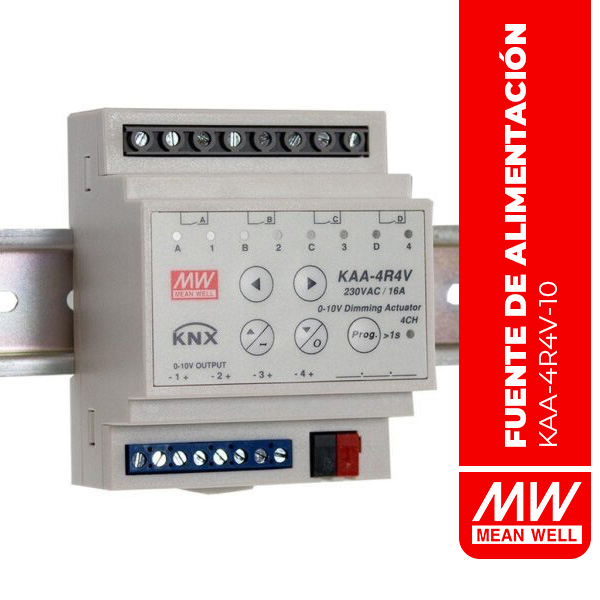 LED DRIVER A KNX Dimming Actuator 4 Ch, 10A PER CH - KAA-4R4V-10