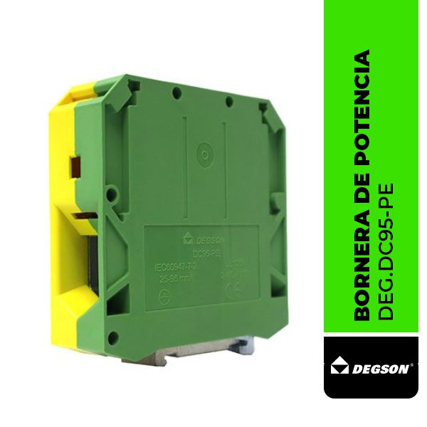 BORNERA DE POTENCIA DC95-PE, CONEXION TORNILLO, DEGSON