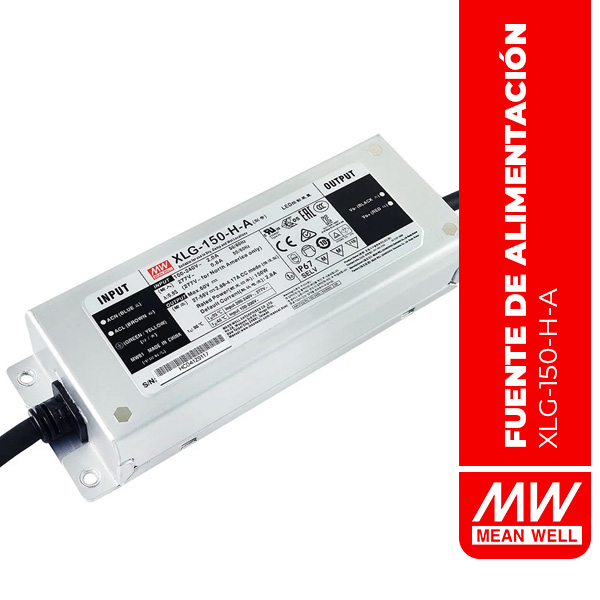 LED DE SUMINISTROS DE ENERGÍA (LED DRIVER) 150W Constant Power IP67 Io adj w/pot - XLG-150-H-A
