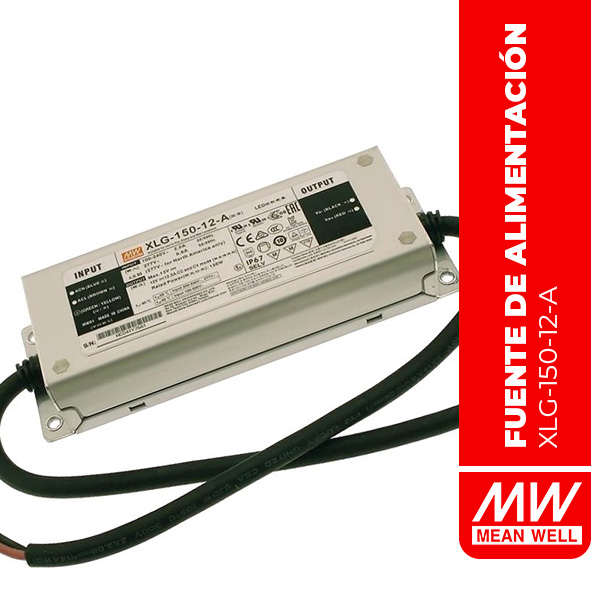XLG-150-12-A LED DE SUMINISTROS DE ENERGÍA (LED DRIVER) 150W 12V CP IP67 Io adj w/pot