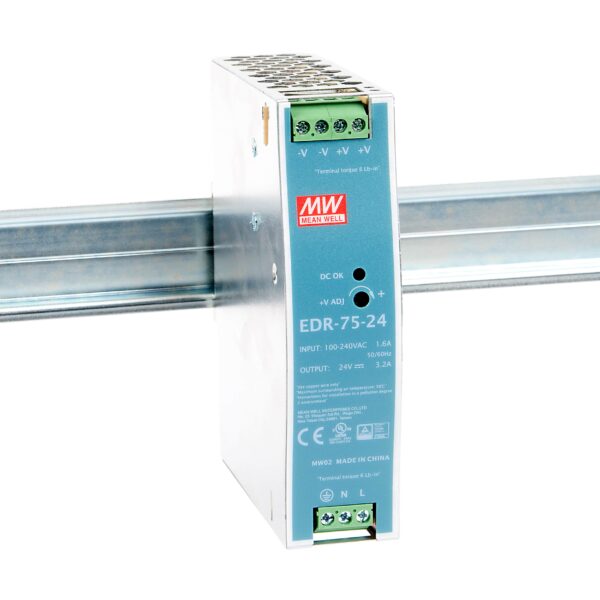 EDR-75-24 - FUENTE DE ALIMENTACIÓN EN RIEL DIN 76.8W 24V 3.2A EN55022 Class A