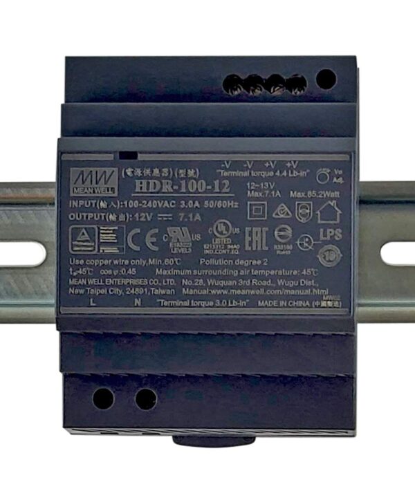 FUENTE DE ALIMENTACIÓN EN RIEL DIN 85.2W 12V 7.1A SlimStep DIN Rail PS - HDR-100-12