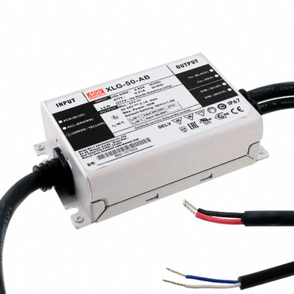 LED DE SUMINISTROS DE ENERGIA (LED DRIVER) 50W 1A 22-54V CP IP67 3in1 Dim - XLG-50-AB
