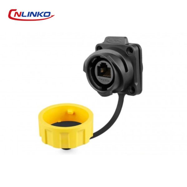 Conector Ethernet impermeable IP67 con toma hembra RJ45 Cat5e YM24
