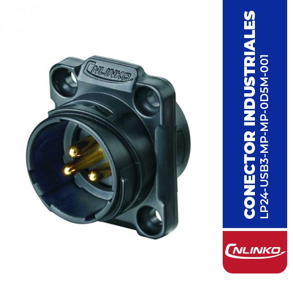 Conector USB serie LP-24 Cnlinko LP-24-USB3-MP-MP-0D5M-001