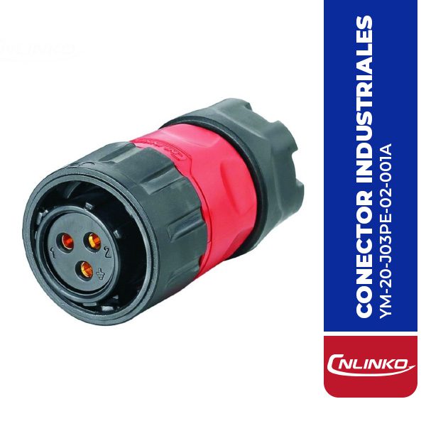 Conector de cable hembra M20 de 3 pines de la serie YM-20 de Cnlinko