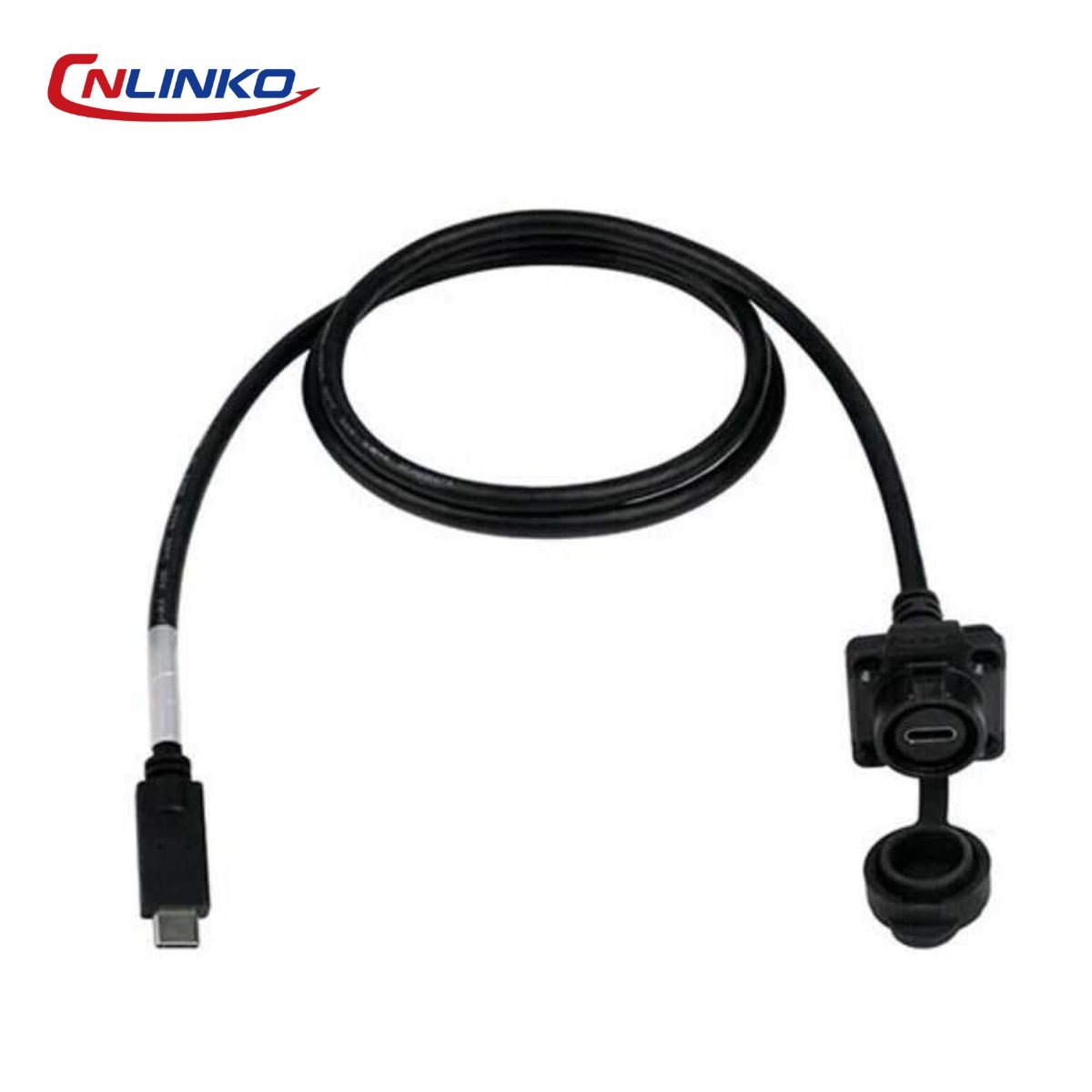 Conector hembra tipo panel impermeable tipo C 3.1 LP16-TYPEC-MP-FS-0D5M-002 - Cable de 0,5 m