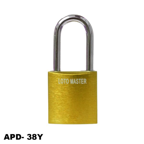 Candado de aluminio de seguridad, 1 1/2", Amarillo - LM.APD-38Y009