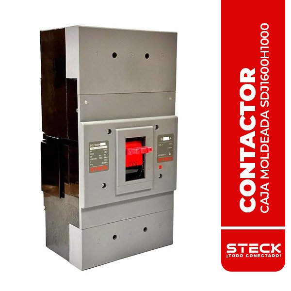 STECK.SDJ1600H1000 - INTERRUPTOR CAJA MOLDEADA, 3X1000A, 100/70KA EN 220/400VAC, IEC 60947, FRAME 1600, 690V - STECK