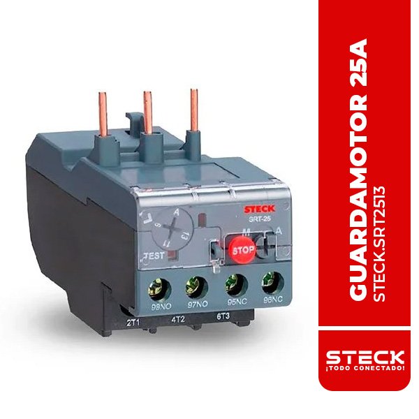 STECK.SRT2513 RELE TERMICO REGULABLE 9-13A, FRAME 25, STECK
