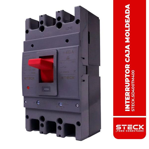 STECK.SD400TM400 INTERRUPTOR CAJA MOLDEADA 3X400A (320-400A), 100/70/50KA EN 220/400/440V, IEC 60947, FRAME 400, 690V