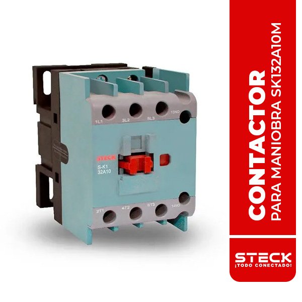 STECK.SK132A10M CONTACTOR PARA MANIOBRA DE MOTORES 32A, BOBINA 220V, 50/60HZ, 1NA