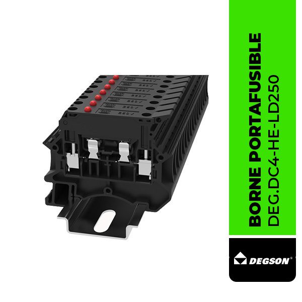 DEG.DC4-HE-LD250 BORNE PORTAFUSIBLE DC4-HE, LED 110-250V
