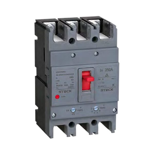 STECK.SD160TM63 INTERRUPTOR CAJA MOLDEADA REGULABLE 3x63 (50.4-63A), 35KA/415VAC, IEC 60947, FRAME 160, 690V