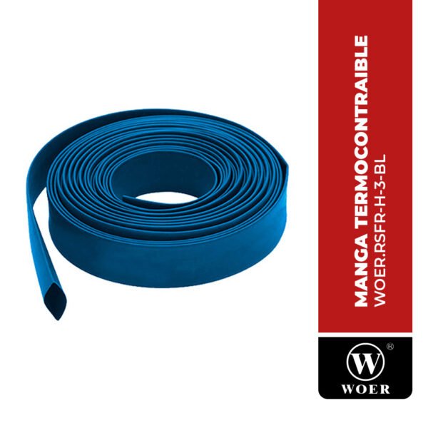 WOER.RSFR-H-3-BL MANGA TERMOCONTRAIBLE RSFR, 600V, Ø3MM, 2:1, AZUL