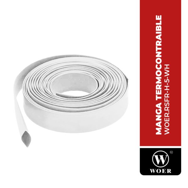 WOER.RSFR-H-5-WH MANGA TERMOCONTRAIBLE RSFR, 600V, Ø5MM, 2:1, BLANCO