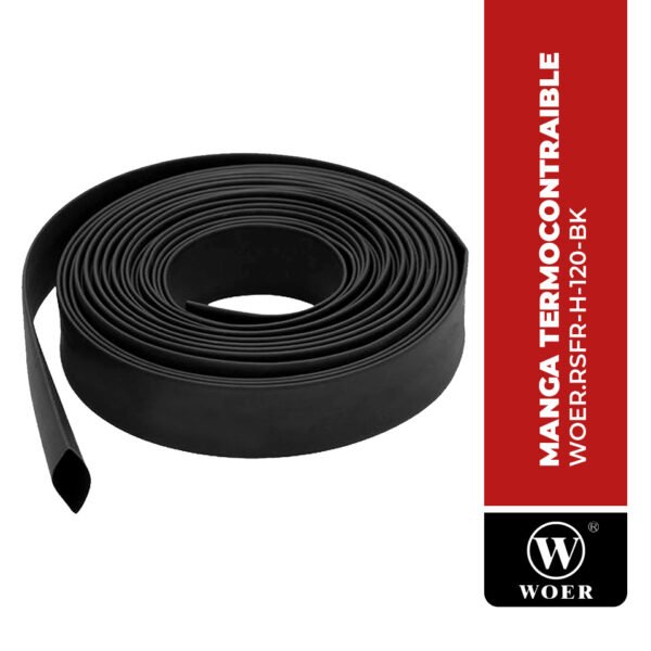 WOER.RSFR-H-120-BK MANGA TERMOCONTRAIBLE RSFR, 600V, Ø120MM, 2:1, NEGRO
