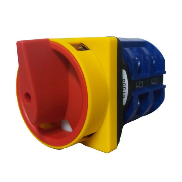 CTK.LW26-63GS-61004 Interruptor rotativo 0-1, 4P, 63A, 64X64MM, AMARILLO/ROJO