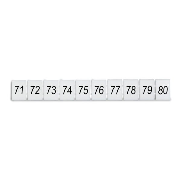 DEG.ZB8-H-71-80 MARCADOR P/ BORNERA ZB8, HORIZONTAL DEL 71-80, DEGSON