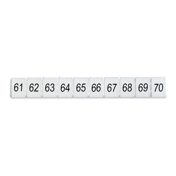 DEG.ZB8-H-61-70 MARCADOR P/ BORNERA ZB8, HORIZONTAL DEL 61-70, DEGSON
