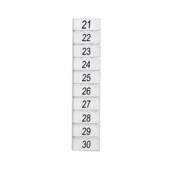 DEG.ZB6-V-21-30 MARCADOR P/ BORNERA ZB6, VERTICAL DEL 21-30, DEGSON