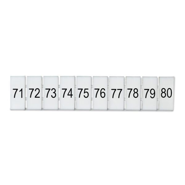 DEG.ZB6-H-71-80 MARCADOR P/ BORNERA ZB6, HORIZONTAL DEL 71-80, DEGSON