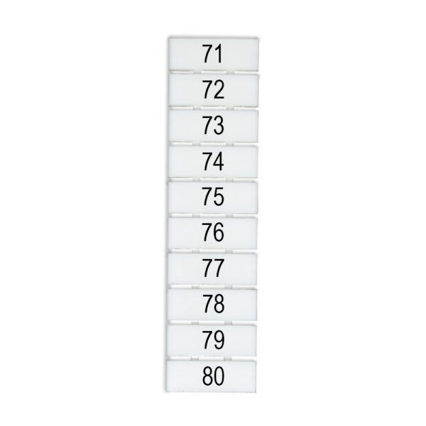 DEG.ZB5-V-71-80 MARCADOR P/ BORNERA ZB5, VERTICAL DEL 71-80, DEGSON